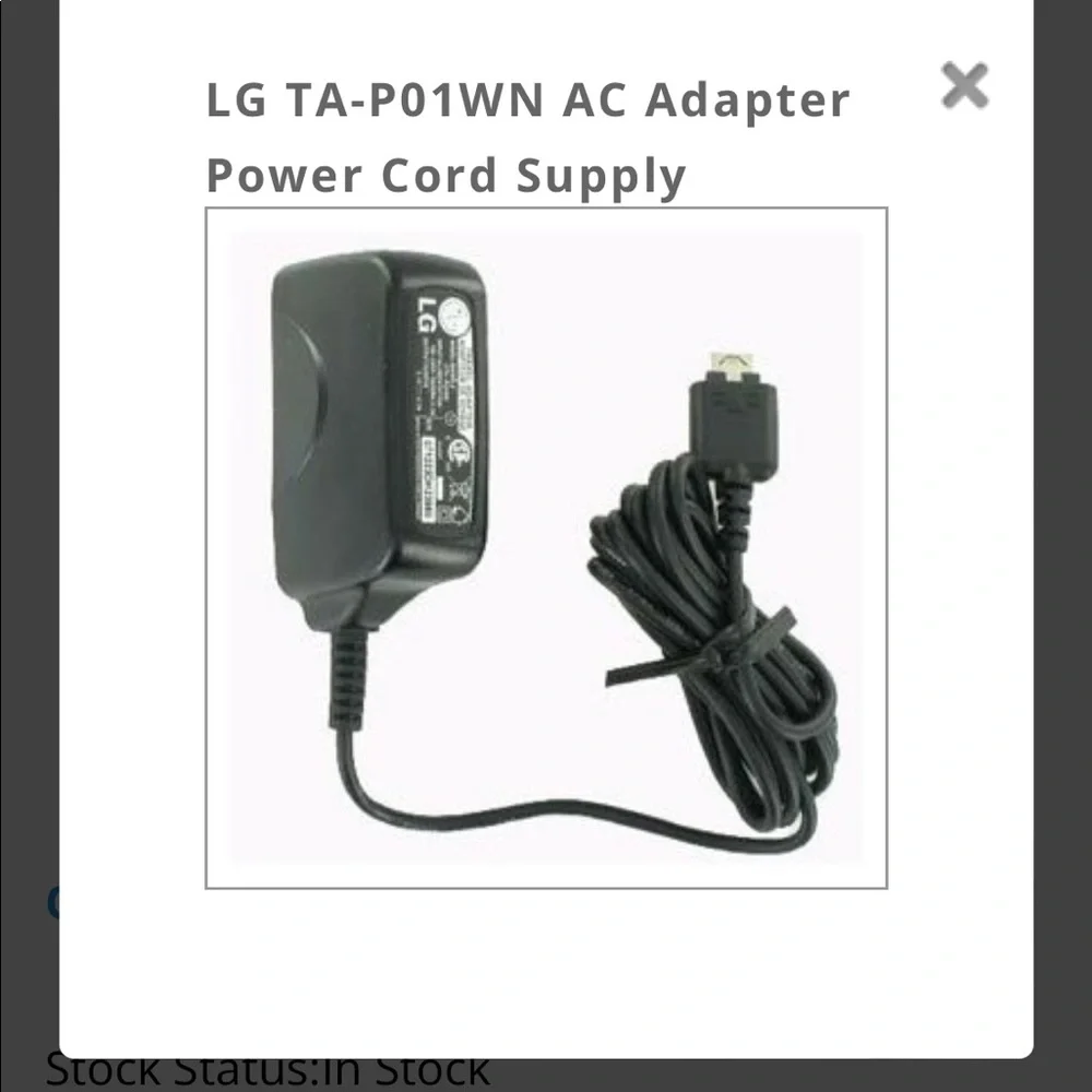 LG TA-P01WN AC Adapter